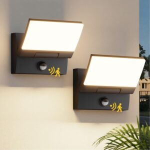 LED outdoor wall light with motion sensor