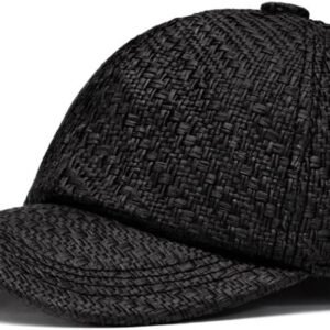 Retro Straw Baseball Cap Mens Straw Cap Breathable Summer Paperstraw Crochet Baseball Hat Ballcap for Men Women