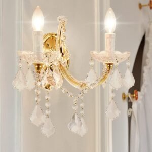 Double-Lamp Modern Crystal Wall Lamp