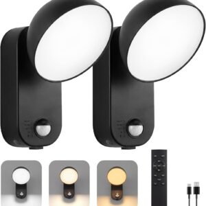 700-lumen outdoor sensor light with remote control