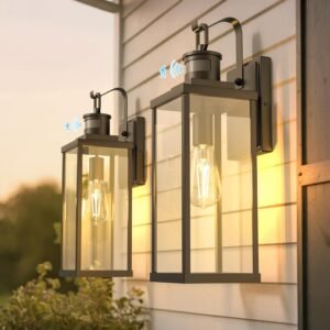 18-inch Matte Black Waterproof and Rust-proof Outdoor Wall Light